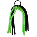 School Hair Accessories Curly Ponytail Streamer - Key Lime Base & Top Ribbon Hair Tie Pinkberry Kisses Key Lime Black