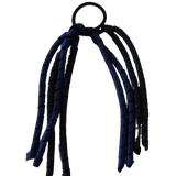 School Hair Accessories Curly Ponytail Streamer - Black Base & Top Ribbon Hair Tie Pinkberry Kisses Black Navy Blue 