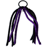 School Hair Accessories School Uniform Hair Tie Curly Ponytail Streamer - Burgundy Base & Top Ribbon Girls Hair Tie Pinkberry Kisses Purple Black