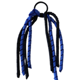 School Hair Accessories Curly Ponytail Streamer - Royal Blue Base & Top Ribbon Hair Tie Pinkberry Kisses School Uniform Hair Tie Royal Blue Black