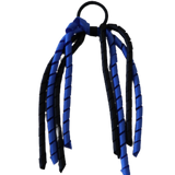 School Hair Accessories Curly Ponytail Streamer - Black Base & Top Ribbon Hair Tie Pinkberry Kisses Black Royal Blue 