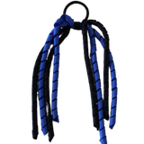 School Hair Accessories Curly Ponytail Streamer Hair Tie - Black Base & Top Ribbon Hair Tie Pinkberry Kisses Black Royal Blue