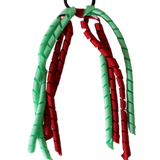 School Hair Accessories Curly Ponytail Streamer - Black Base & Top Ribbon Hair Tie Pinkberry Kisses School Uniform Red Mint Green