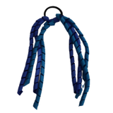 School Hair Accessories Curly Ponytail Streamer - Royal Blue Base & Top Ribbon Hair Tie Pinkberry Kisses School Uniform Hair Tie Methyl Blue