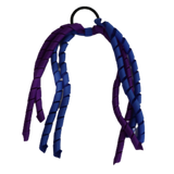 School Hair Accessories Curly Ponytail Streamer - Royal Blue Base & Top Ribbon Hair Tie Pinkberry Kisses School Uniform Hair Tie Royal Blue Purple