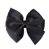 School Hair Accessories - Sweetheart Non Slip Hair Bow 11cm Toddler Teenager Large Hair Bow Pinkberry Kisses Black