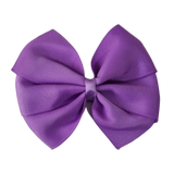 School Hair Accessories - Sweetheart Non Slip Hair Bow 11cm Toddler Teenager Large Hair Bow Pinkberry Kisses Grape