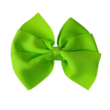 School Hair Accessories - Sweetheart Non Slip Hair Bow 11cm Toddler Teenager Large Hair Bow Pinkberry Kisses Key Lime