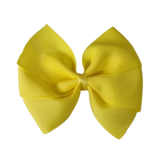 School Hair Accessories - Sweetheart Non Slip Hair Bow 11cm Toddler Teenager Large Hair Bow Pinkberry Kisses Lemon