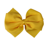 School Hair Accessories - Sweetheart Non Slip Hair Bow 11cm Toddler Teenager Large Hair Bow Pinkberry Kisses Maize Yellow