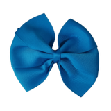 School Hair Accessories - Sweetheart Non Slip Hair Bow 11cm Toddler Teenager Large Hair Bow Pinkberry Kisses Methyl Blue