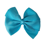 School Hair Accessories - Sweetheart Non Slip Hair Bow 11cm Toddler Teenager Large Hair Bow Pinkberry Kisses Misty Turquoise