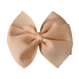 School Hair Accessories - Sweetheart Non Slip Hair Bow 11cm Toddler Teenager Large Hair Bow Pinkberry Kisses Peach