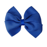 School Hair Accessories - Sweetheart Non Slip Hair Bow 11cm Toddler Teenager Large Hair Bow Pinkberry Kisses Royal Blue