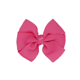 Bella Plain Colour School Uniform Hair Bow Hair Accessories Non Slip Hair Clip 6cm PinkBerry Kisses - Shocking Pink