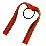 School Uniform Hair Accessories Ponytail Streamer Straight Hair Tie - Pinkberry Kisses Autumn Orange Base & Top Ribbon  Hunter Green Dark Green