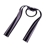 School Uniform Hair Accessories Ponytail Streamer Straight Hair Tie - Pinkberry Kisses Black Base & Top Ribbon Light Orchid