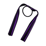 School Uniform Hair Accessories Ponytail Streamer Straight Hair Tie - Pinkberry Kisses Black Base & Top Ribbon Purple
