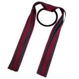 School Uniform Hair Accessories Ponytail Streamer Straight Hair Tie - Pinkberry Kisses Burgundy Base & Top Ribbon  Hunter Green Dark Green
