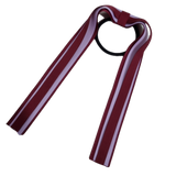 School Uniform Hair Accessories Ponytail Streamer Straight Hair Tie - Pinkberry Kisses Burgundy Base & Top Ribbon Light Orchid