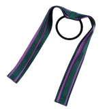 School Uniform Hair Accessories Ponytail Streamer Straight Hair Tie - Pinkberry Kisses Dark Green Hunter Green Base & Top Ribbon  Grape