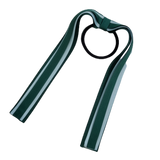 School Uniform Hair Accessories Ponytail Streamer Straight Hair Tie - Pinkberry Kisses Dark Green Hunter Green Base & Top Ribbon Light Blue