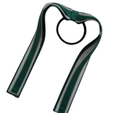 School Uniform Hair Accessories Ponytail Streamer Straight Hair Tie - Pinkberry Kisses Dark Green Hunter Green Base & Top Ribbon Light Grey Silver