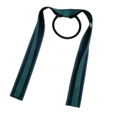 School Uniform Hair Accessories Ponytail Streamer Straight Hair Tie - Pinkberry Kisses Dark Green Hunter Green Base & Top Ribbon  Navy Blue