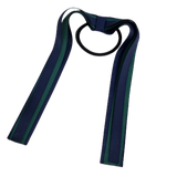 School Uniform Hair Accessories Ponytail Streamer Straight Hair Ties - Pinkberry Kisses Navy Blue Dark Blue Base & Top Ribbon Hunter Green Dark Green