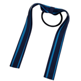 School Uniform Hair Accessories Ponytail Streamer Straight Hair Ties - Pinkberry Kisses Navy Blue Dark Blue Base & Top Ribbon methyl Blue