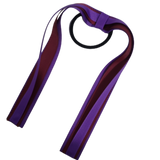 School Uniform Hair Accessories Ponytail Streamer Straight Hair Ties - Pinkberry Kisses Purple Base & Top Ribbon Burgundy
