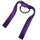 School Uniform Hair Accessories Ponytail Streamer Straight Hair Ties - Pinkberry Kisses Purple Base & Top Ribbon Grape
