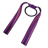 School Uniform Hair Accessories Ponytail Streamer Straight Hair Ties - Pinkberry Kisses Purple Base & Top Ribbon  Hot pink