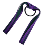 School Uniform Hair Accessories Ponytail Streamer Straight Hair Ties - Pinkberry Kisses Purple Base & Top Ribbon Hunter Green