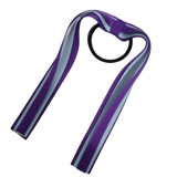 School Uniform Hair Accessories Ponytail Streamer Straight - Pinkberry Kisses Purple Base & Top Ribbon Light Blue