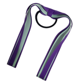 School Uniform Hair Accessories Ponytail Streamer Straight Hair Ties - Pinkberry Kisses Purple Base & Top Ribbon Light Green Pastel Green