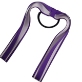 School Uniform Hair Accessories Ponytail Streamer Straight Hair Ties - Pinkberry Kisses Purple Base & Top Ribbon Light Pink