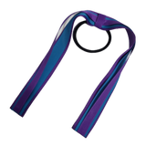 School Uniform Hair Accessories Ponytail Streamer Straight Hair Ties - Pinkberry Kisses Purple Base & Top Ribbon Methyl Blue
