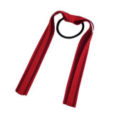 School Uniform Hair Accessories Ponytail Streamer Straight - Pinkberry Kisses Red Base & Top Ribbon Burgundy