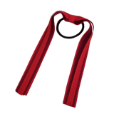 School Uniform Hair Accessories Ponytail Streamer Straight Hair Ties - Pinkberry Kisses Red Base & Top Ribbon Burgundy