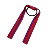 School Uniform Hair Accessories Ponytail Streamer Straight Hair Ties - Pinkberry Kisses Red Base & Top Ribbon Purple