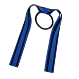 School Uniform Hair Accessories Ponytail Streamer Straight Hair Ties - Pinkberry Kisses Royal Blue Base & Top Ribbon  Black