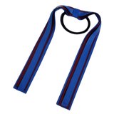 School Uniform Hair Accessories Ponytail Streamer Straight Hair Ties - Pinkberry Kisses Royal Blue Base & Top Ribbon  Burgundy