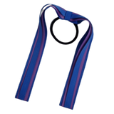 School Uniform Hair Accessories Ponytail Streamer Straight Hair Ties - Pinkberry Kisses Royal Blue Base & Top Ribbon  Grape