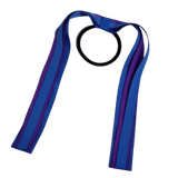 School Uniform Hair Accessories Ponytail Streamer Straight Hair Ties - Pinkberry Kisses Royal Blue Base & Top Ribbon Purple