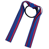 School Uniform Hair Accessories Ponytail Streamer Straight Hair Ties - Pinkberry Kisses Royal Blue Base & Top Ribbon  Shocking Pink