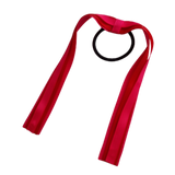 School Uniform Hair Accessories Ponytail Streamer Straight Hair Ties Girls Hair Accessories Pinkberry Kisses Shocking Pink Red