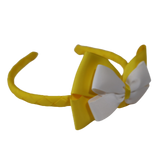 School Woven Double Cherish Bow Headband School Uniform Headband Hair Accessories Pinkberry Kisses Daffodil Yellow White