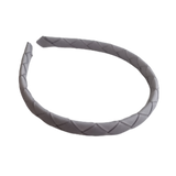 School Hair Accessories Woven Single Colour Headband School Uniform School Hair Accessories Pinkberry Kisses Light Grey Silver