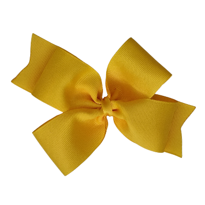 Timeless Hair Bow Pinkberry Kisses Hair Accessories - Yellow